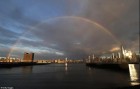 天意! 疫情中双虹横贯曼哈顿, 纽约人风雨之后见彩虹