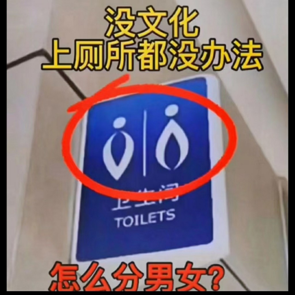 沒文化上不了廁所誰之過（圖）